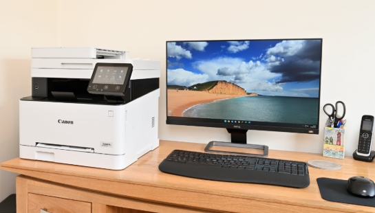 Desktop Computer with Printer